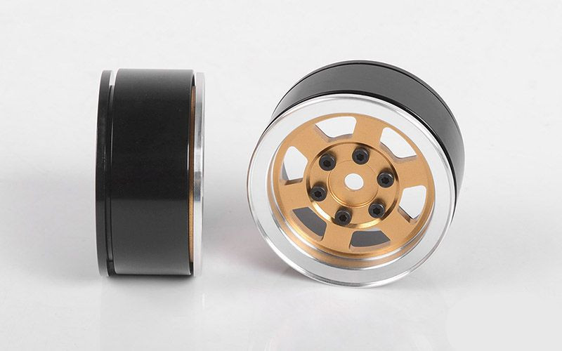 Six-Spoke 1.55" Internal Beadlock Wheels (Gold)