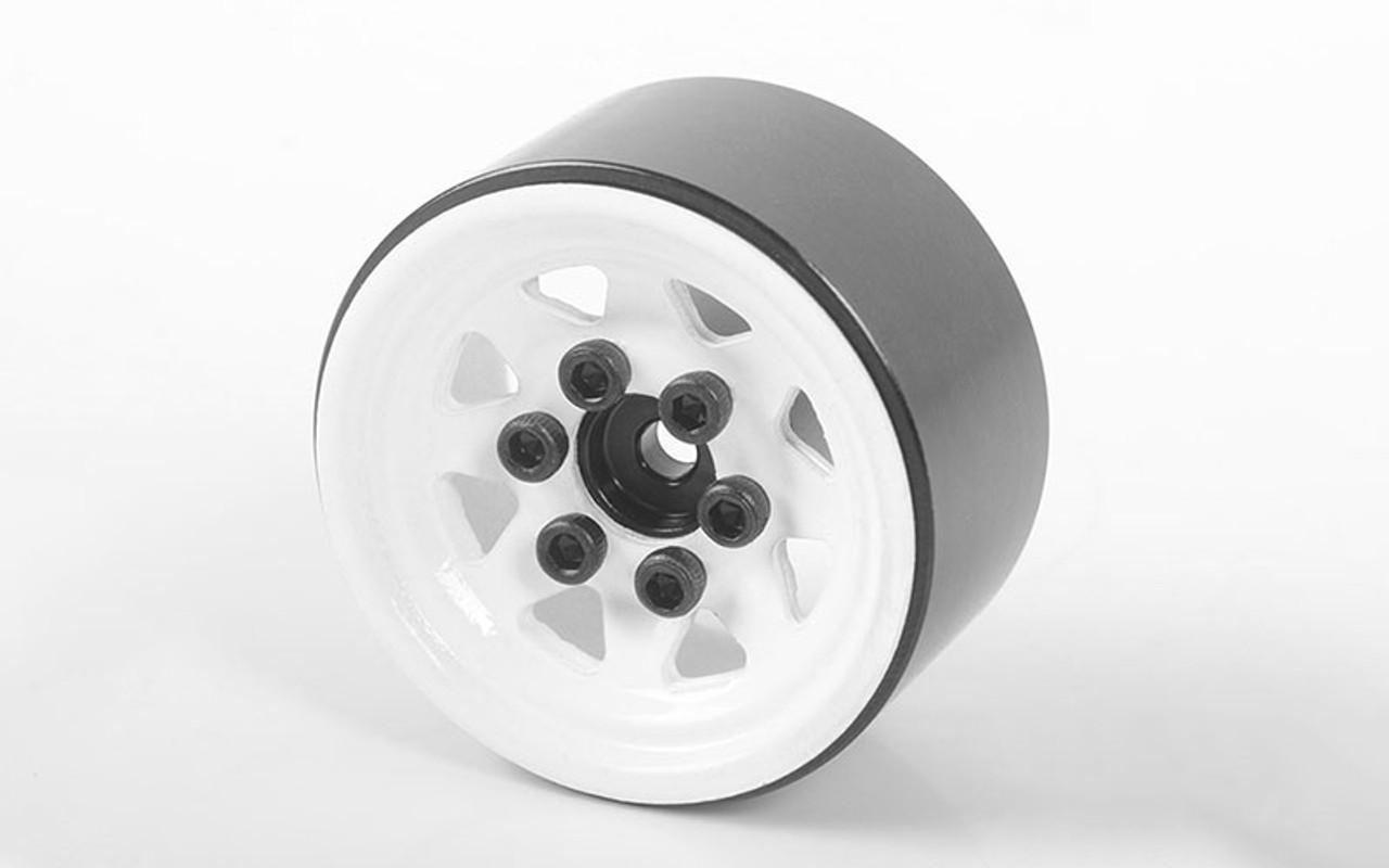 Stamped Steel 1.0'' Stock Beadlock Wheels (White) Stamped Steel 1.0'' Stock Beadlock Wheels (White)