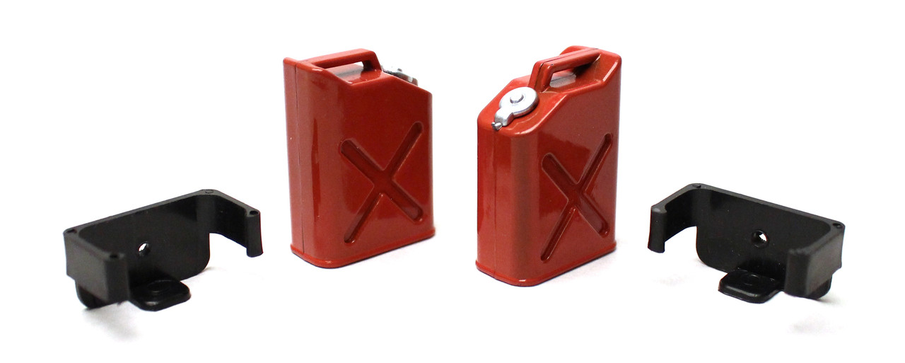 Racers Edge 1/10 Scaler Plastic Gasoline Jugs (2) - Red RCE3404