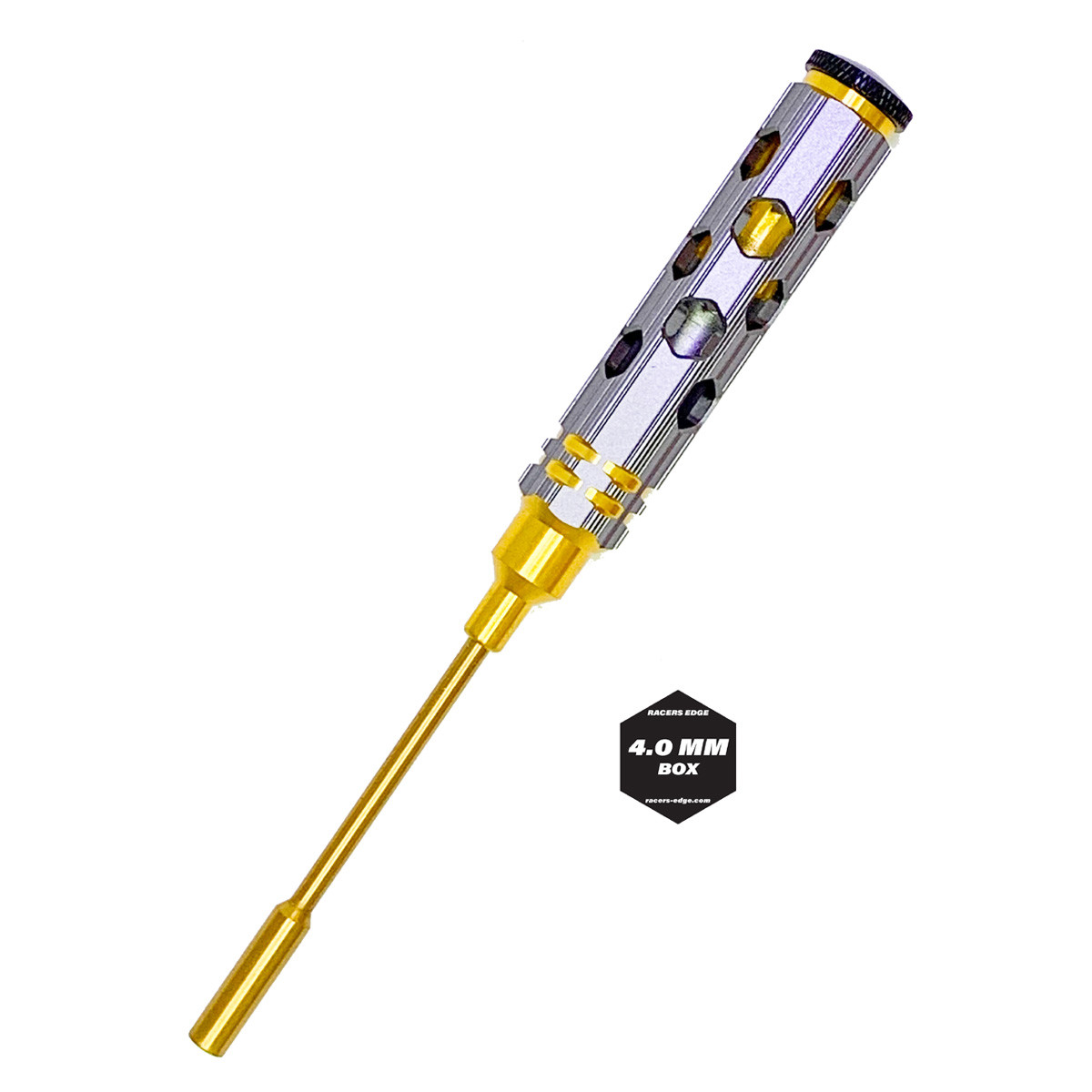 Racers Edge 4mm Nut Driver Gold Ink Honeycomb Handle w/ Titanium RCE7211