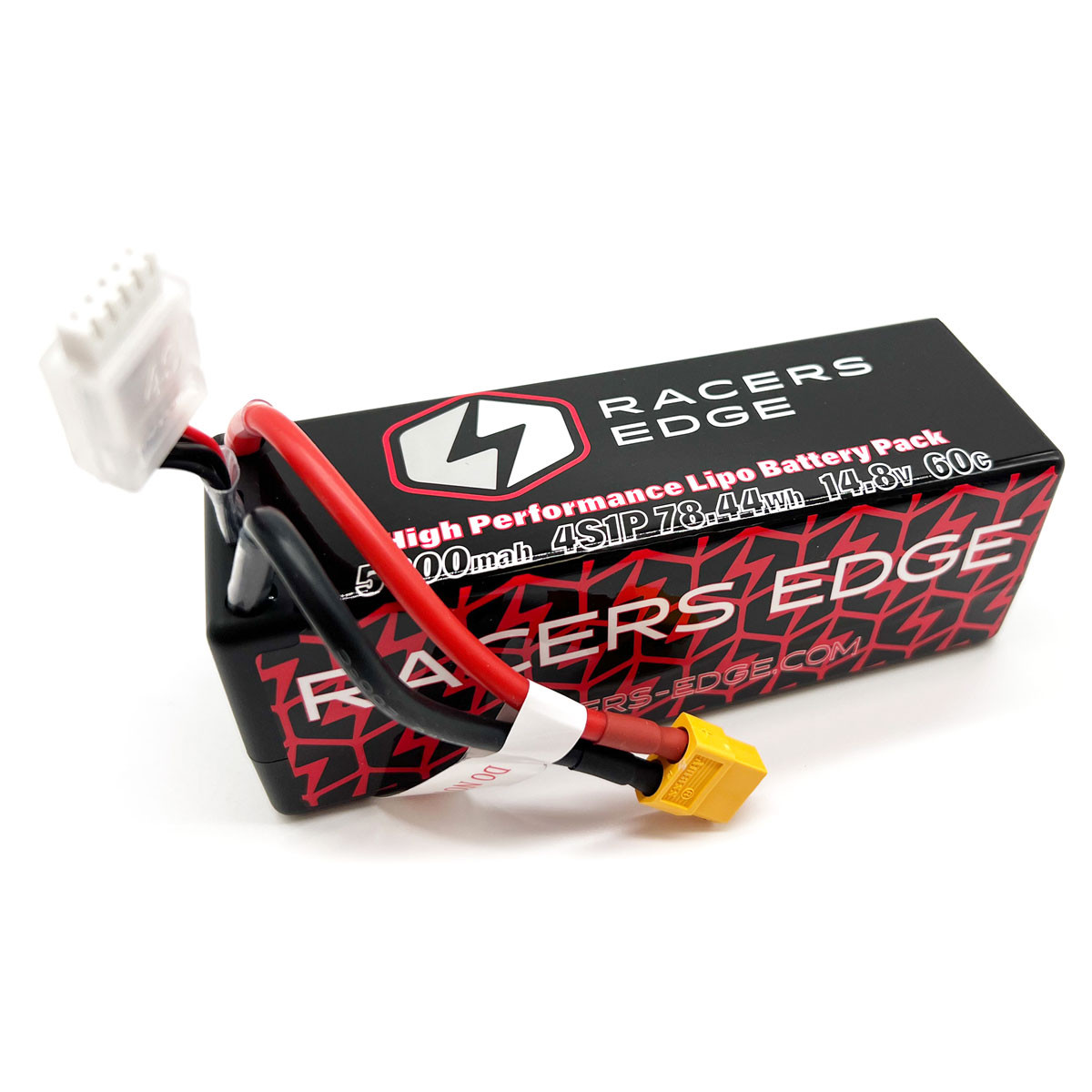 Racers Edge 5300mAh 4S 14.8V 60C Hard Case Lipo Battery w/ XT60 Connector RCELP53004S60XT60