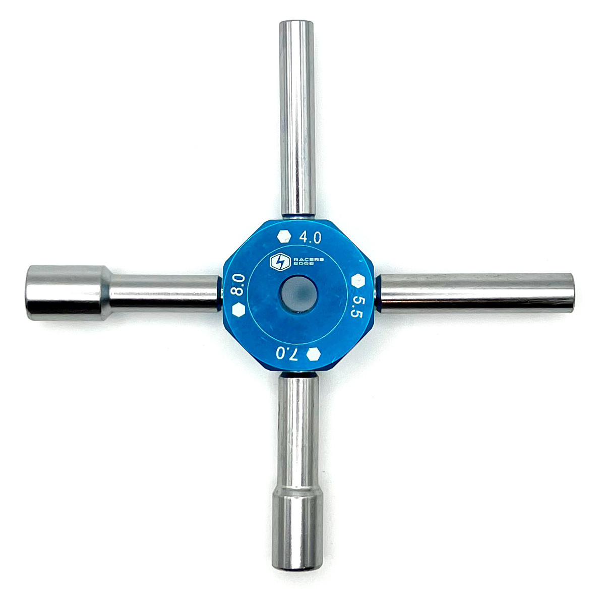 Racers Edge Blue 4-in-1 Multi Wrench 4mm/5.5mm/7mm/8mm RCE7095BL