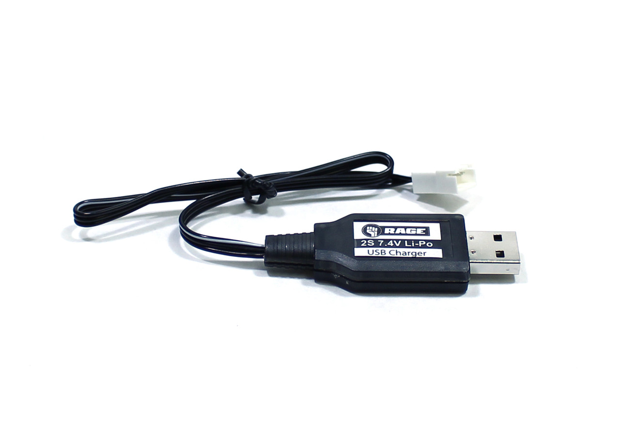 Rage R/C 2S USB Charger; Super Cub 750 BL, P-51D BL, F4U BL RGRA1154
