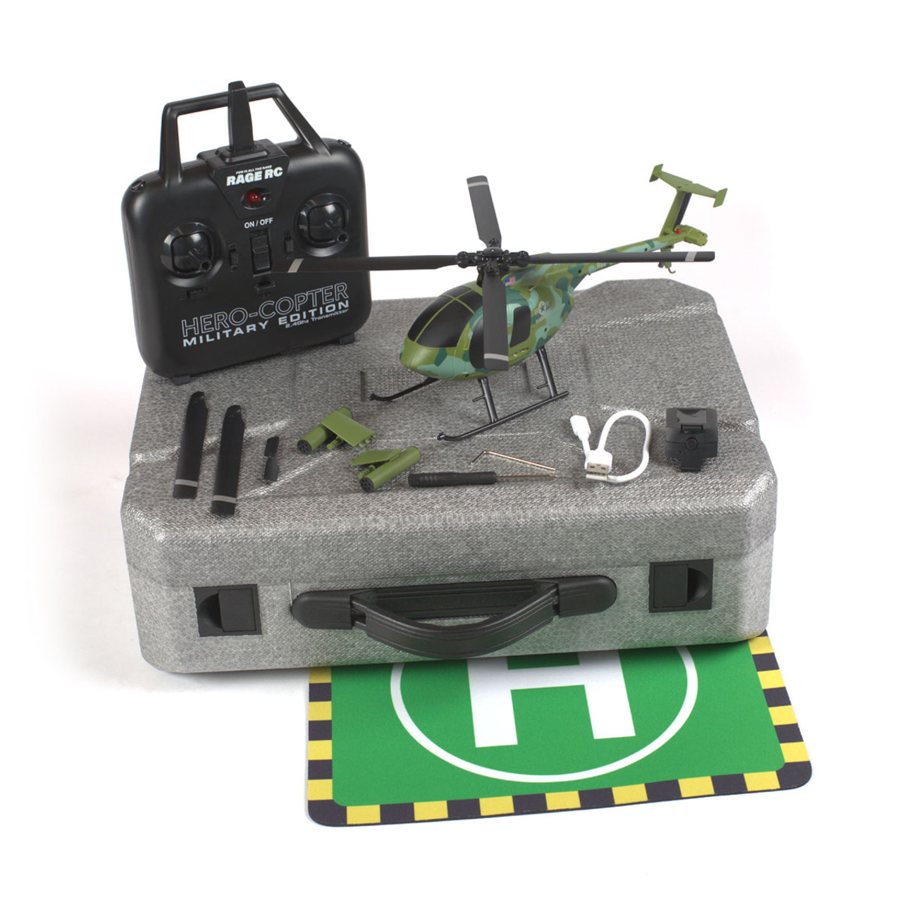 Hero-Copter Military, 4-Blade RTF Heli; Marines Hero-Copter Military, 4-Blade RTF Heli; Marines