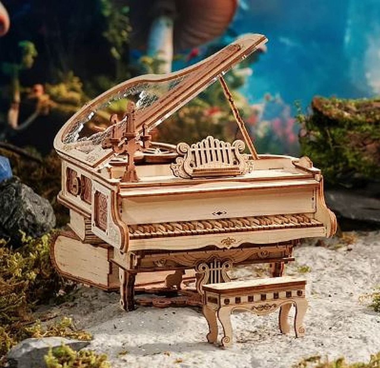ROKR Magic Piano Mechanical Music Box 3D Wooden Puzzle ROKR Magic Piano Mechanical Music Box 3D Wooden Puzzle
