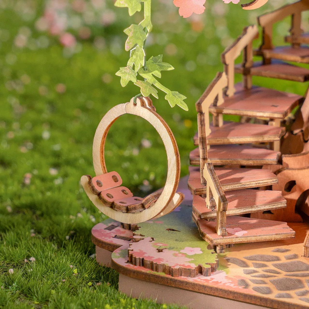 Sakura Tree House, DIY Wooden 3D Puzzle Sakura Tree House, DIY Wooden 3D Puzzle