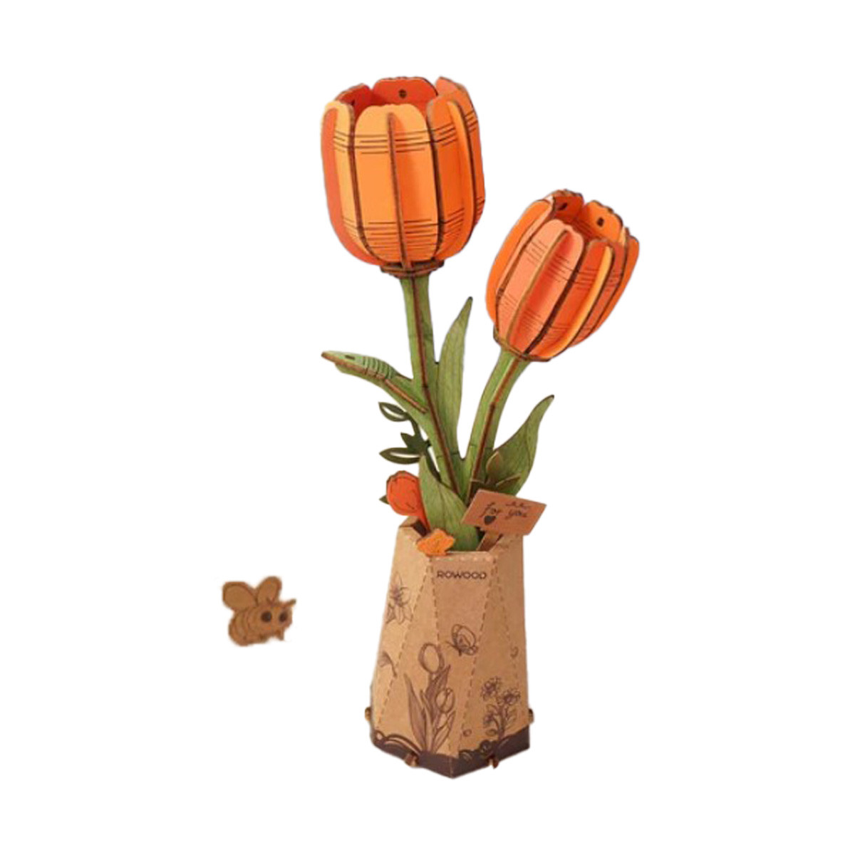 Robotime Orange Tulip - Wood Bloom Craft ROETW081