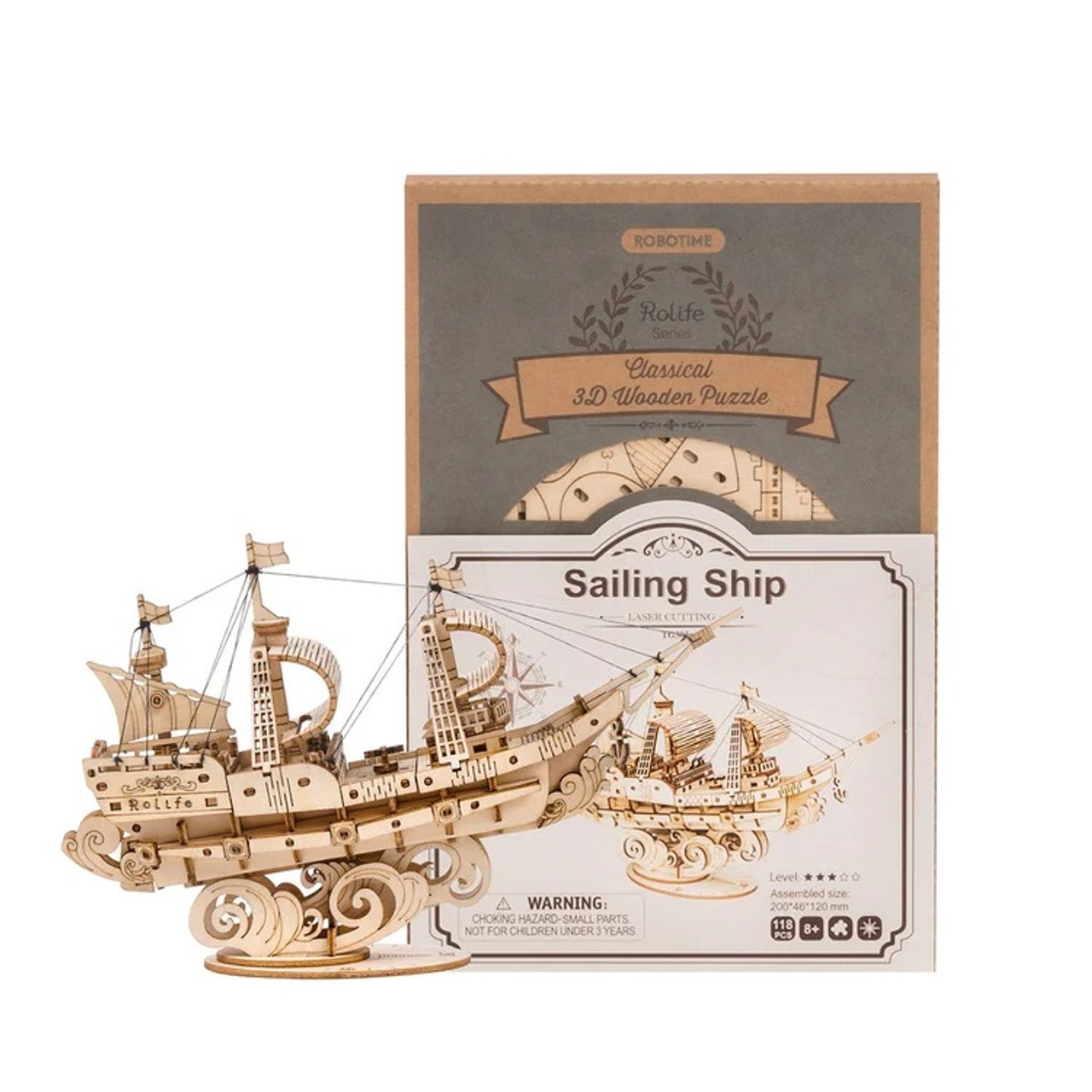 Classic 3D Wood Puzzles; Sailing Ship Classic 3D Wood Puzzles; Sailing Ship