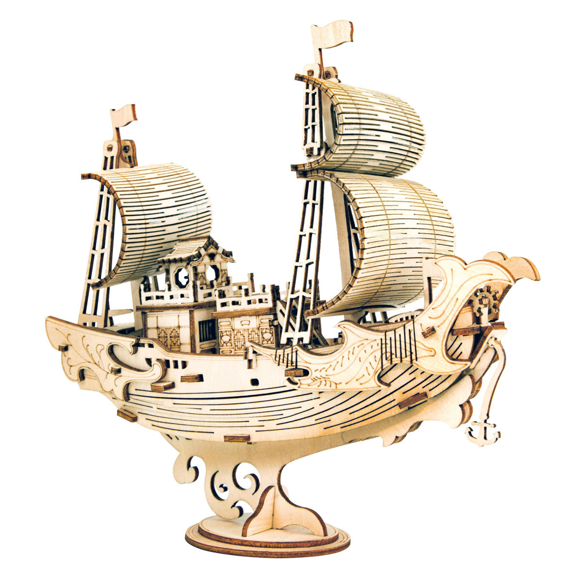 Robotime Classic 3D Wood Puzzles; Diplomatic Ship ROETG307