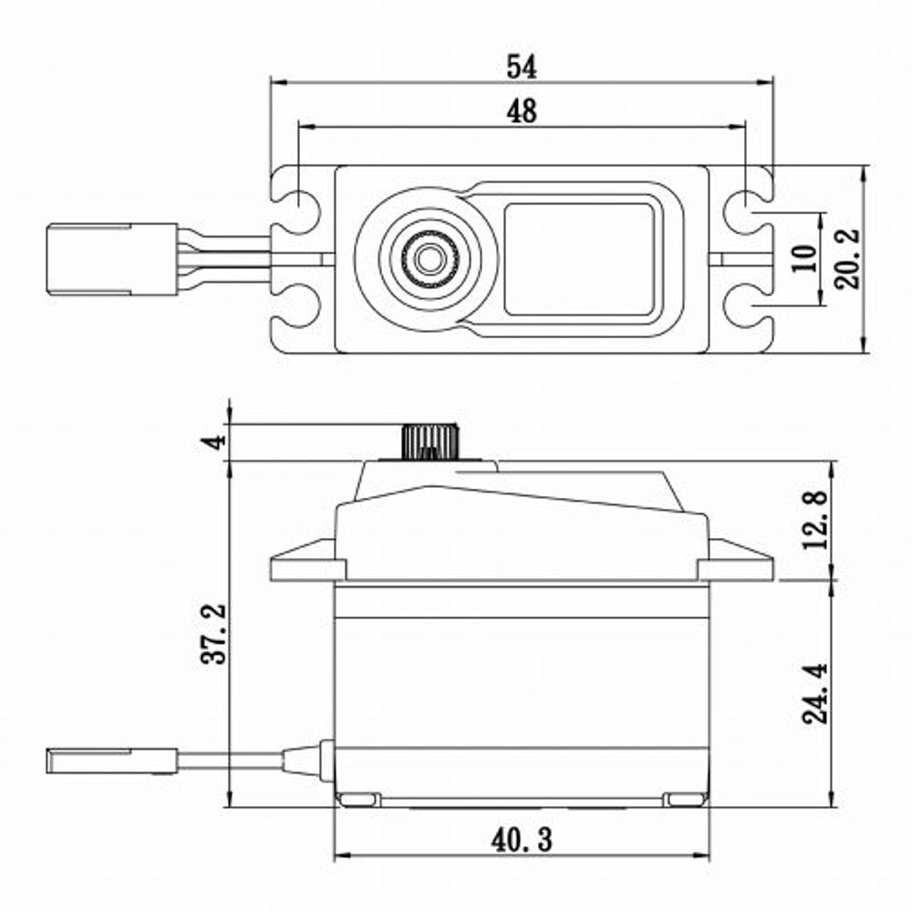 Standard Size Coreless Digital Servo 0.15sec / 277oz @ 6V Standard Size Coreless Digital Servo 0.15sec / 277oz @ 6V