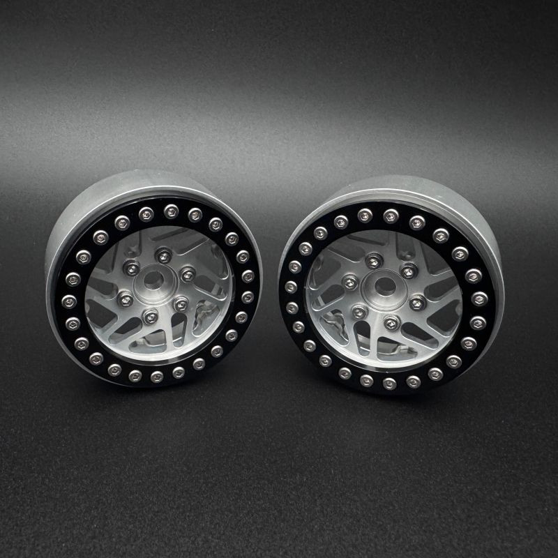 Reef's RC 1.9 "Crossman" Aluminum Beadlock Wheels w/ Hubs (2) SEHREEFS261