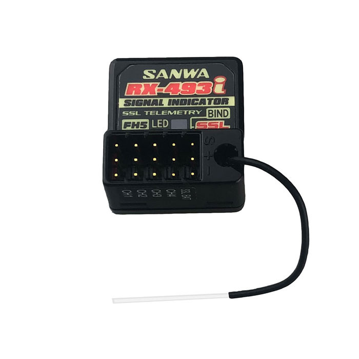 Sanwa RX-493i 4-Channel Receiver w/ Coaxial Antenna, for M17 and M SNW107A41375A