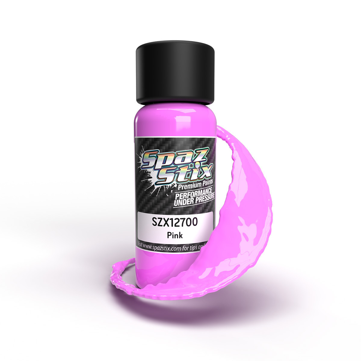 Spaz Stix Solid Pink Airbrush Ready Paint, 2oz Bottle SZX12700