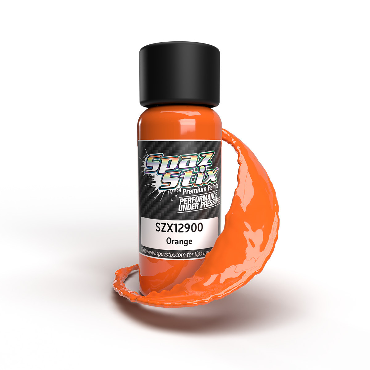 Spaz Stix Solid Orange Airbrush Ready Paint, 2oz Bottle SZX12900