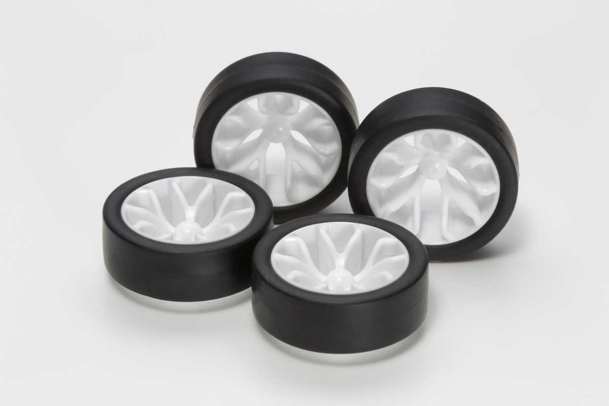 Tamiya JR Low Profile Tire/Wheel Set, Y Spoke TAM15483