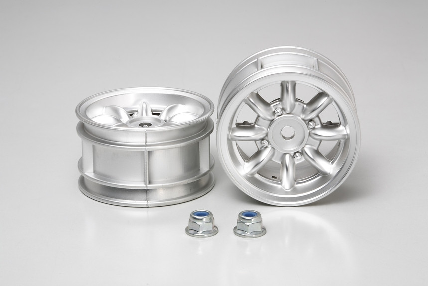 Tamiya RC Mini Cooper Chrome Wheels (2) TAM50676