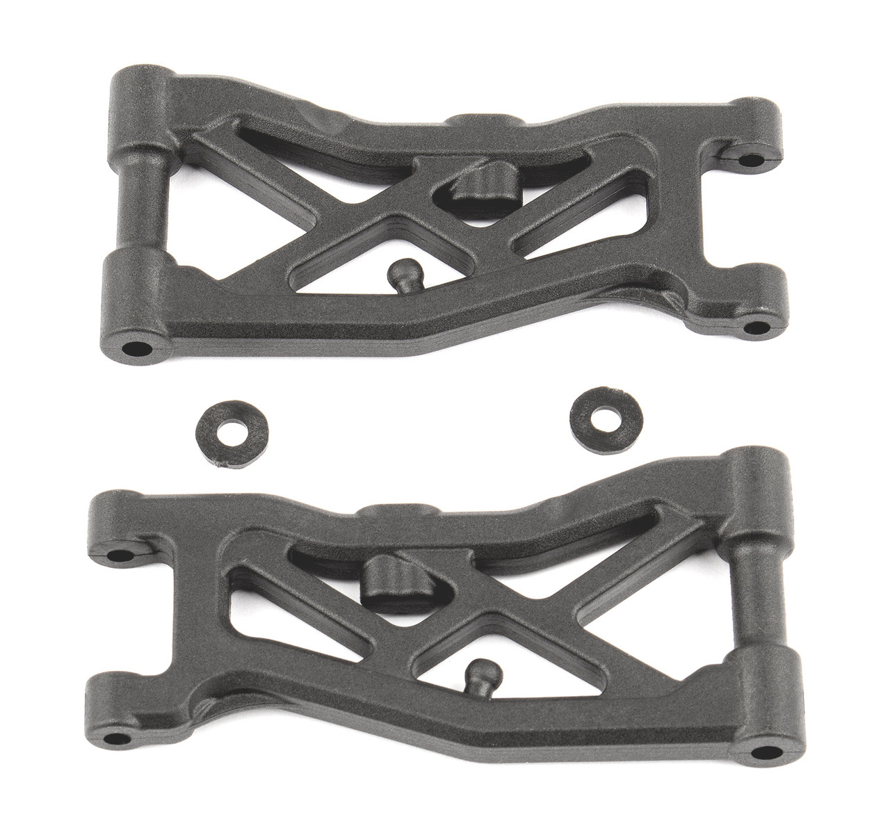 Team Associated RC10B74 Factory Team Front Suspension Arms, Carbon Fiber ASC92297