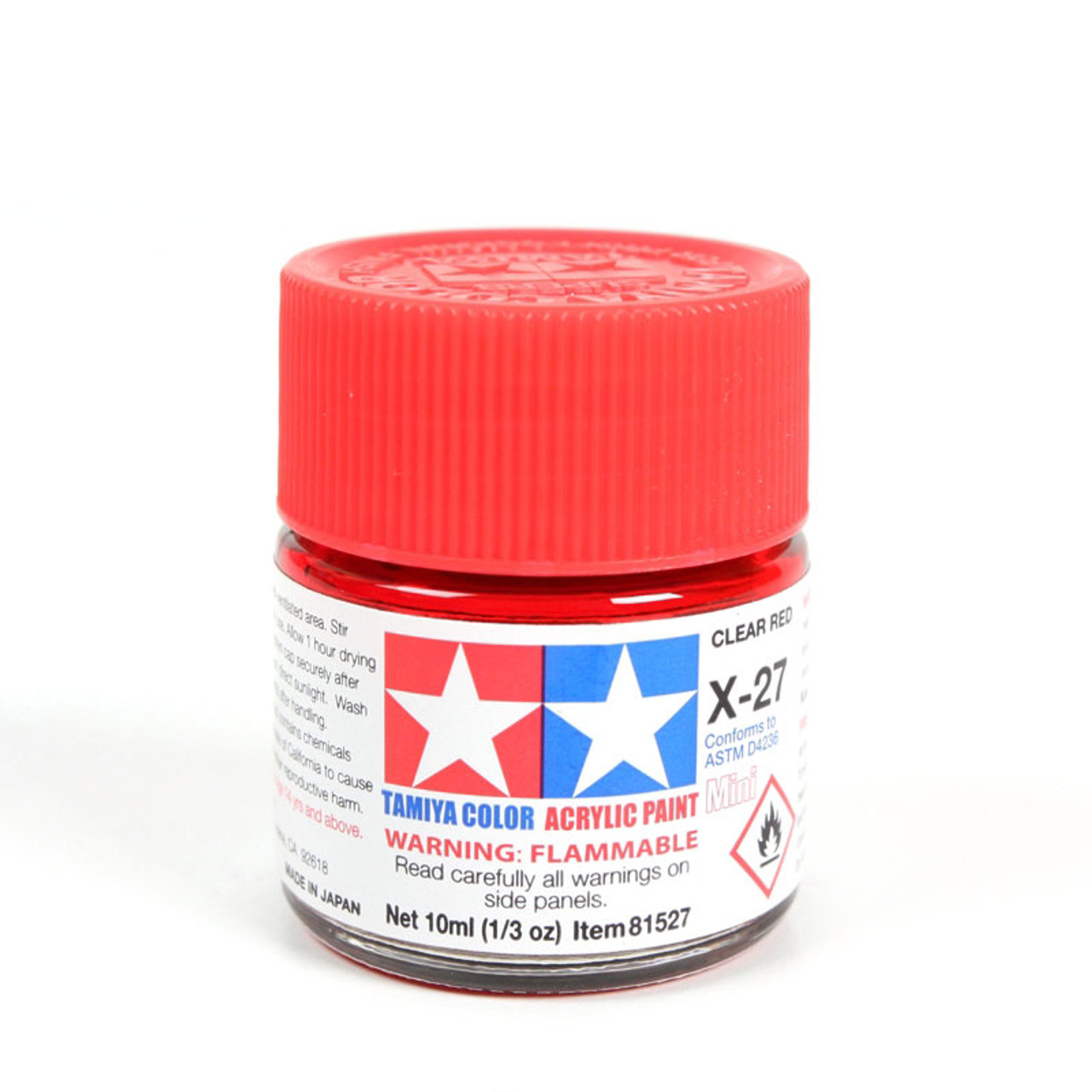 Acrylic Mini X-27 Clear Red Paint Acrylic Mini X-27 Clear Red Paint