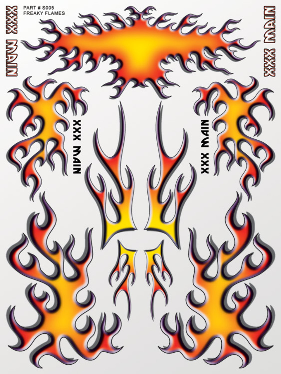 Freaky Flames Sticker Sheet Freaky Flames Sticker Sheet