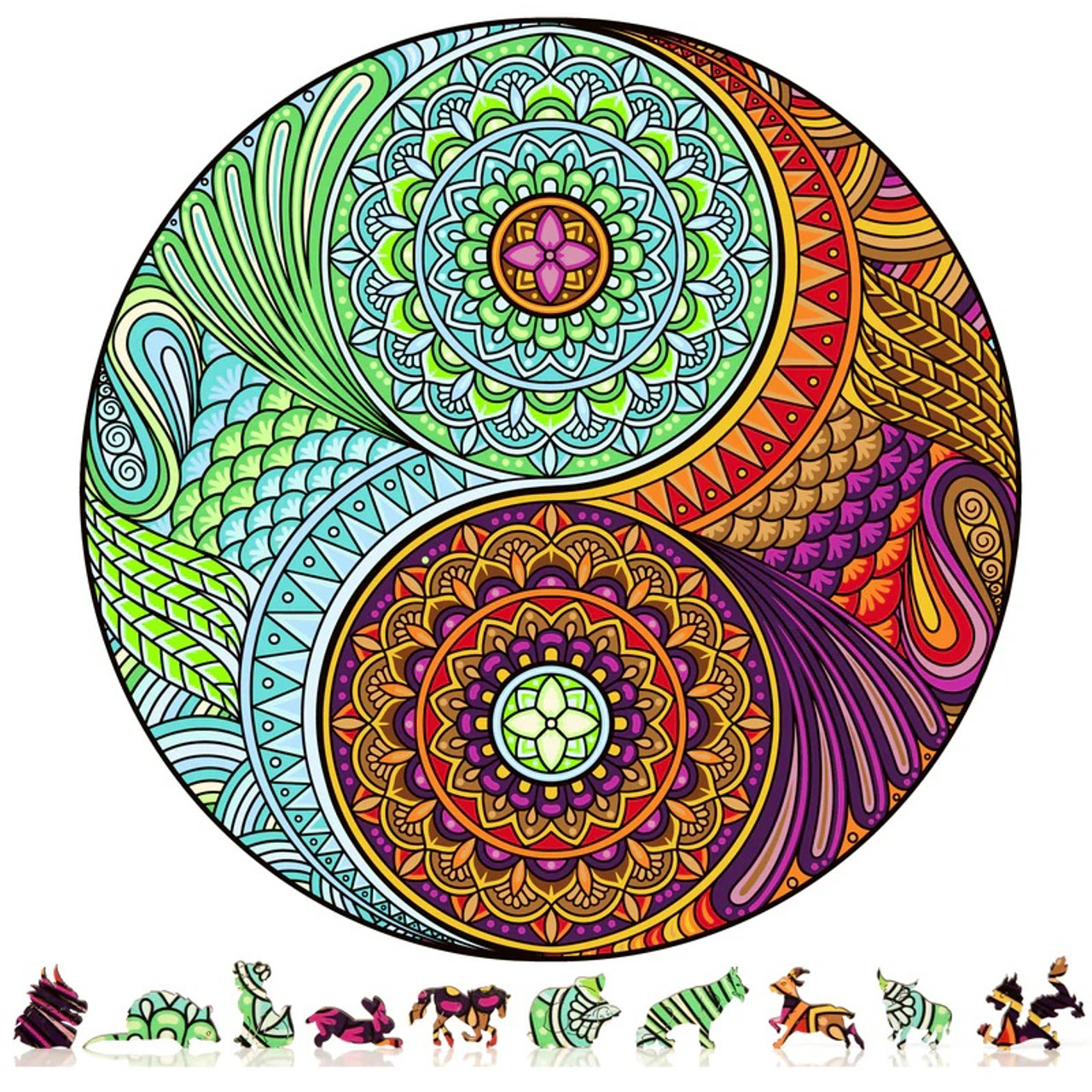 Yin Yang Wooden Jigsaw Puzzle, 500 pcs Yin Yang Wooden Jigsaw Puzzle, 500 pcs