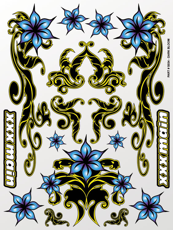 XXX Main Racing Dark Bloom Sticker Sheet XXXS034