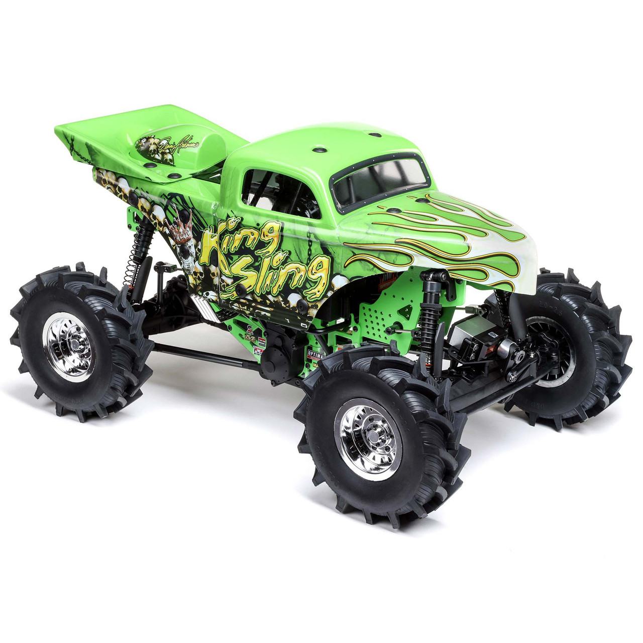 Losi 1/8 LMT Mega Truck King Sling 4S 4X4 RTR Brushless Mega Truck, Green Losi 1/8 LMT Mega Truck King Sling 4S 4X4 RTR Brushless Mega Truck, Green