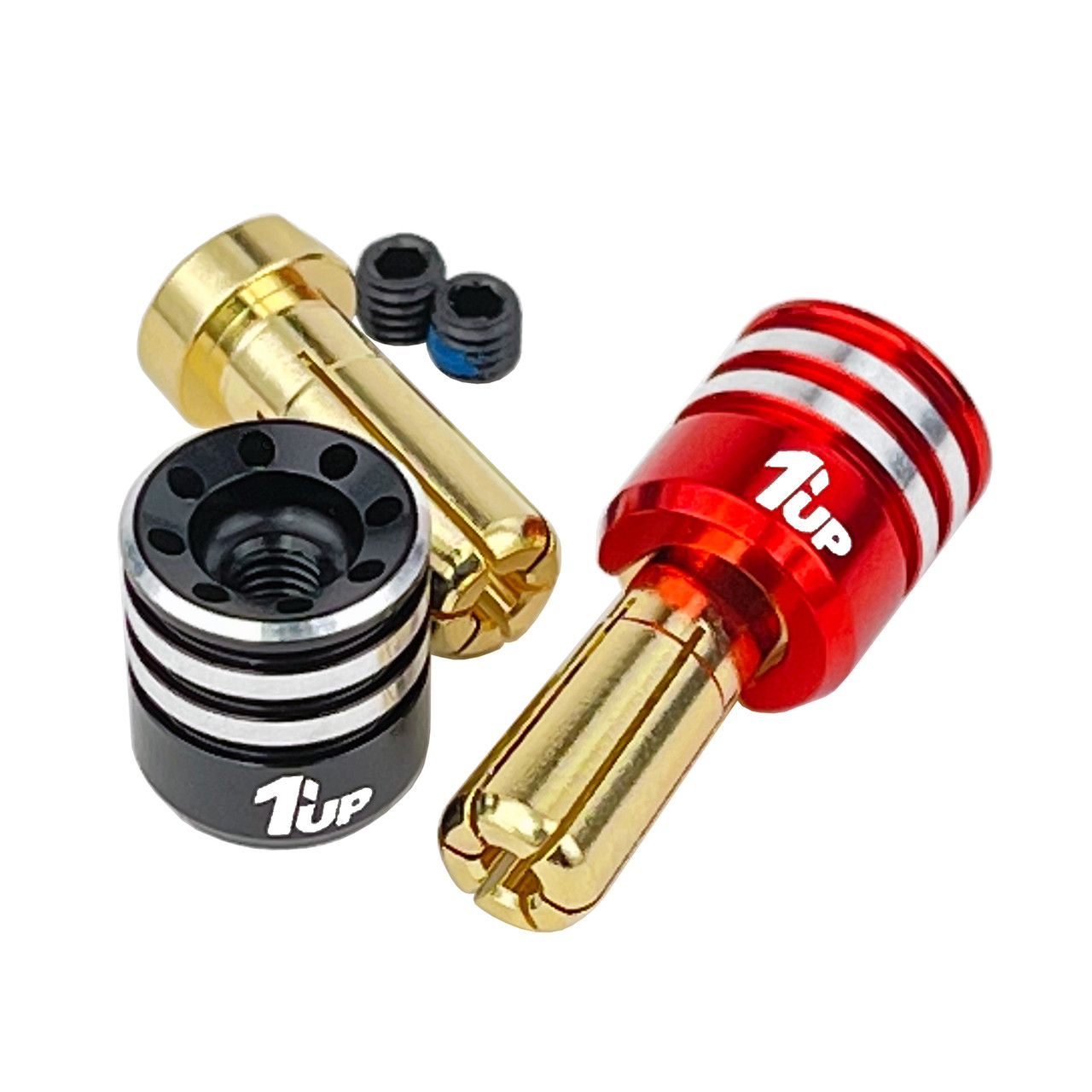 1UP Racing Heatsink Bullet Plugs & Grips, 5mm 1UP190436