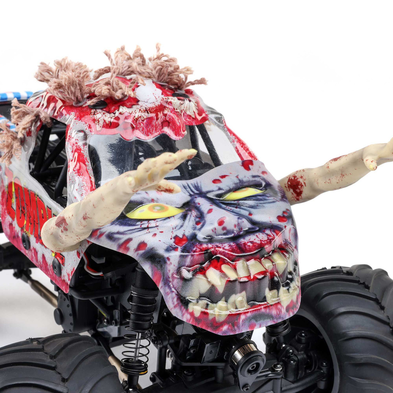 Losi 1/18 Mini LMT Zombie 2S 4X4 RTR Brushed Monster Truck (Battery & Charger Included), Red Losi 1/18 Mini LMT Zombie 2S 4X4 RTR Brushed Monster Truck (Battery & Charger Included), Red