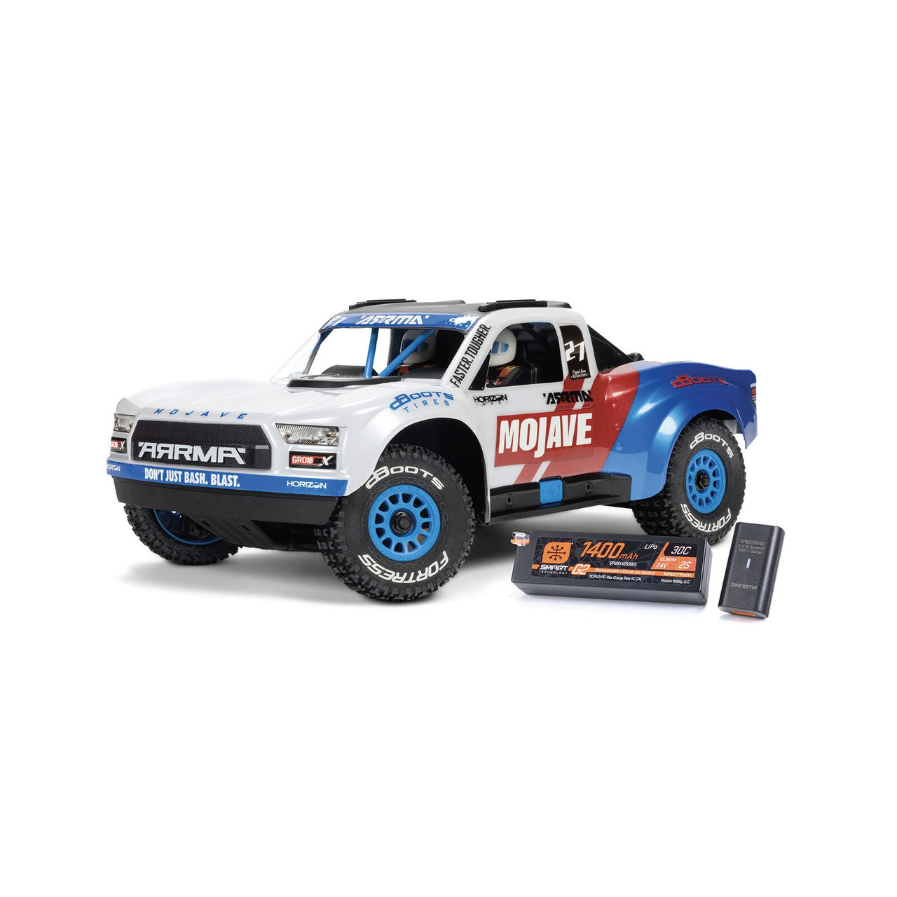 Arrma Arrma 1/16 MOJAVE GROM 223S DSC 4X4 RTR Brushless Desert Truck, White (Battery & Charger Included) ARA2304ST2