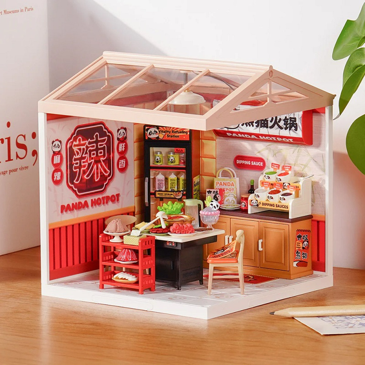 Panda Hot Pot DIY Miniature House Panda Hot Pot DIY Miniature House