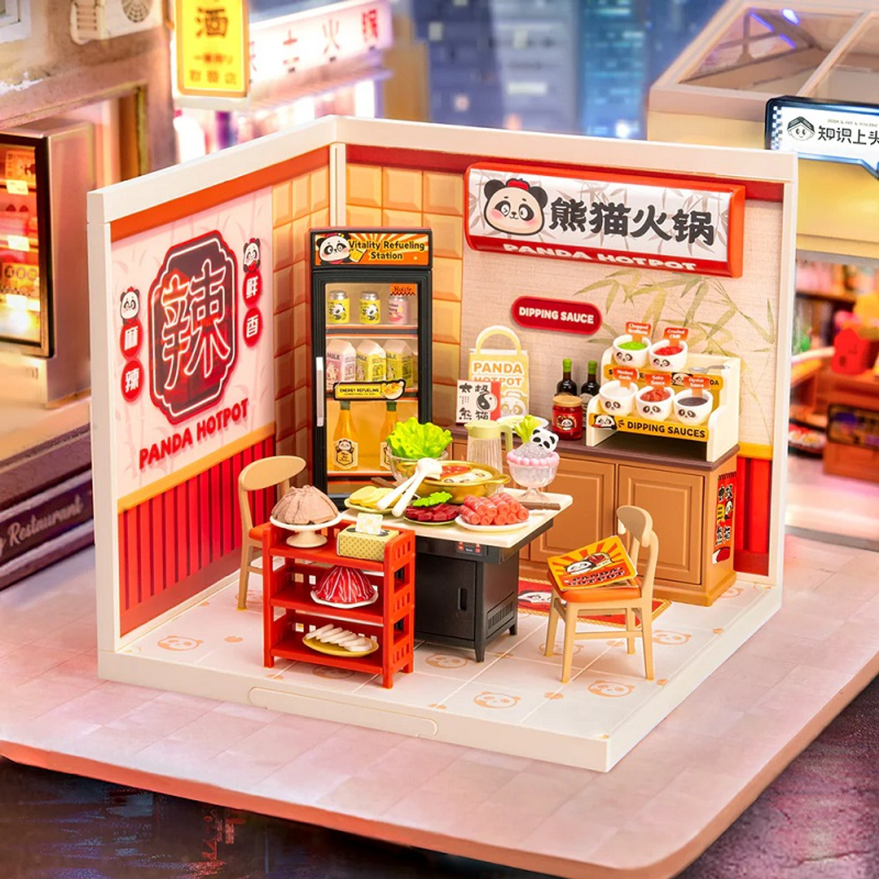 Panda Hot Pot DIY Miniature House Panda Hot Pot DIY Miniature House