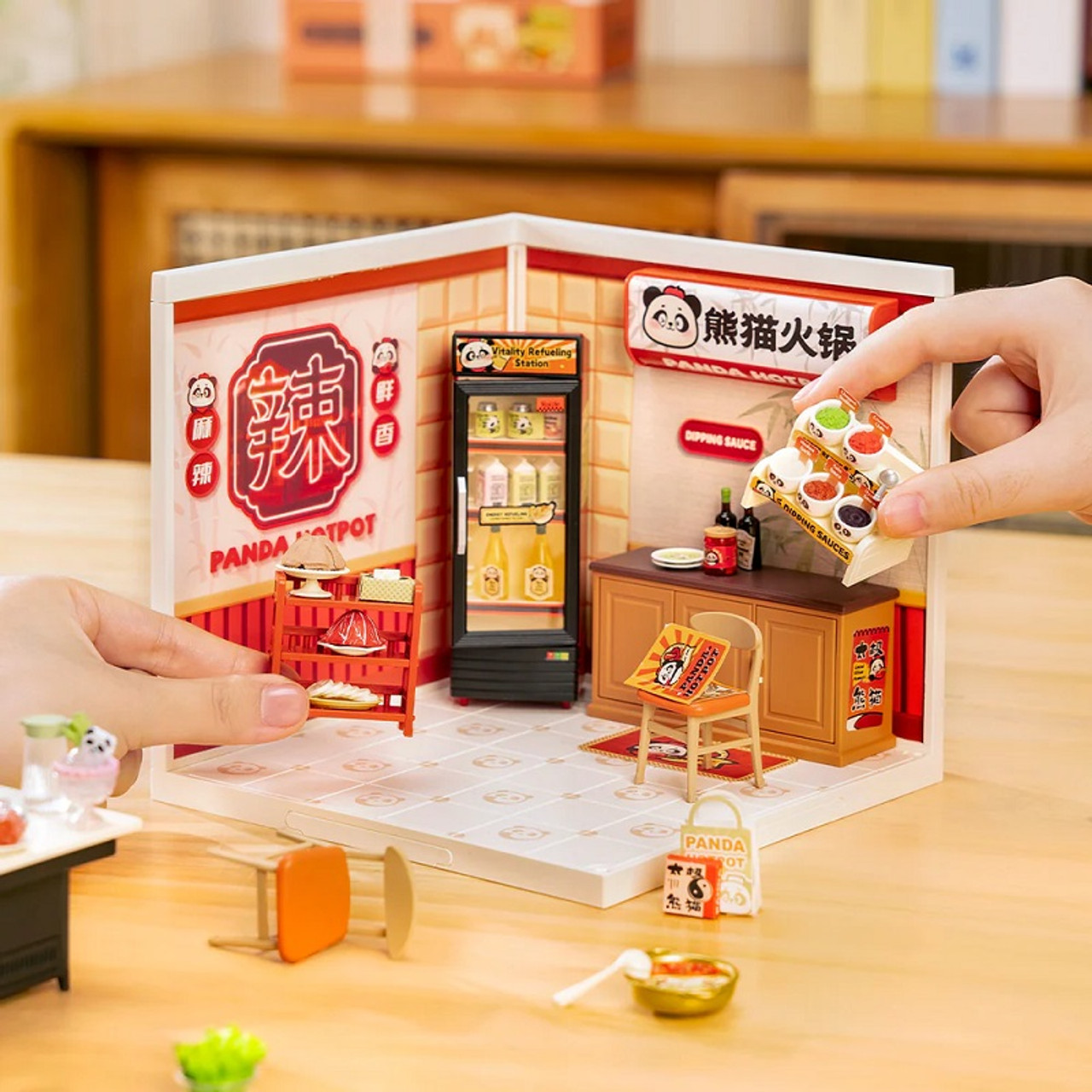 Panda Hot Pot DIY Miniature House Panda Hot Pot DIY Miniature House