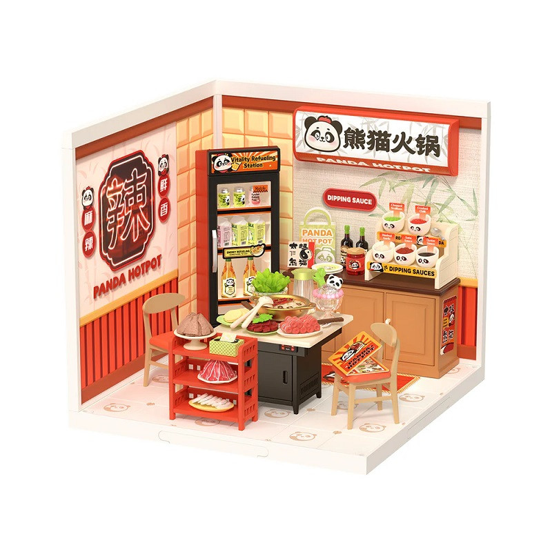 Robotime Panda Hot Pot DIY Miniature House ROEDW020