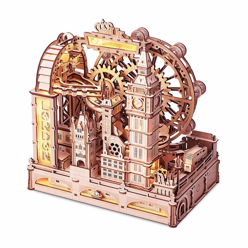 Robotime Marble Travel, London Marble Run Wooden 3D Puzzle ROEEGB01