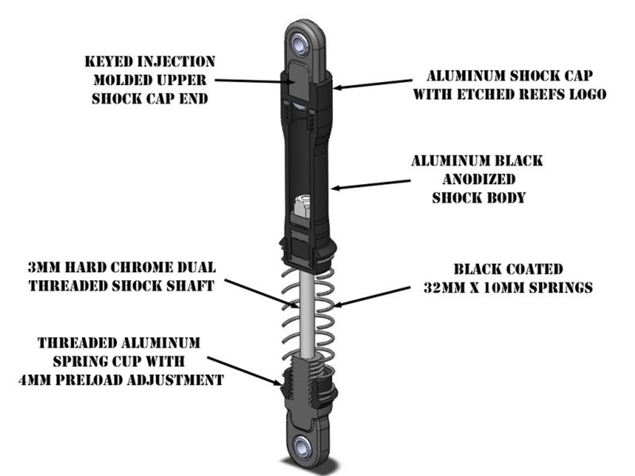 XP Aluminum Shocks 80mm (2pk) XP Aluminum Shocks 80mm (2pk)