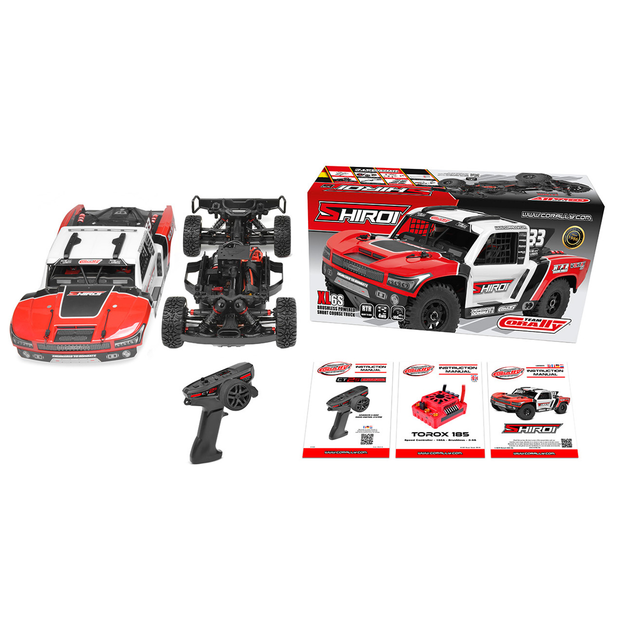 Shiroi XP6 1/8 6S Short Course Truck, RTR Version, Red