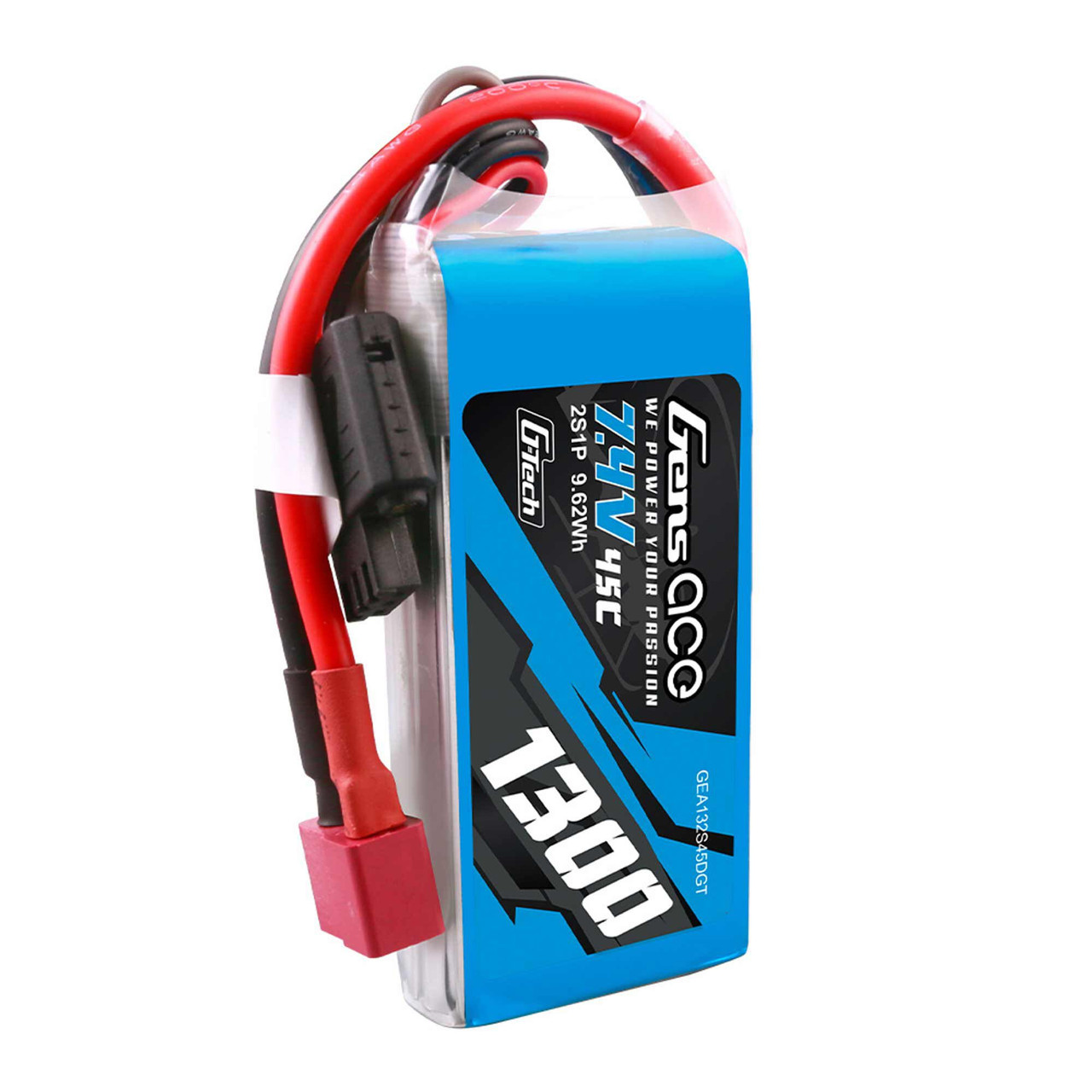 7.4V 1300mAh 2S 25C G-Tech Smart Lipo: Deans