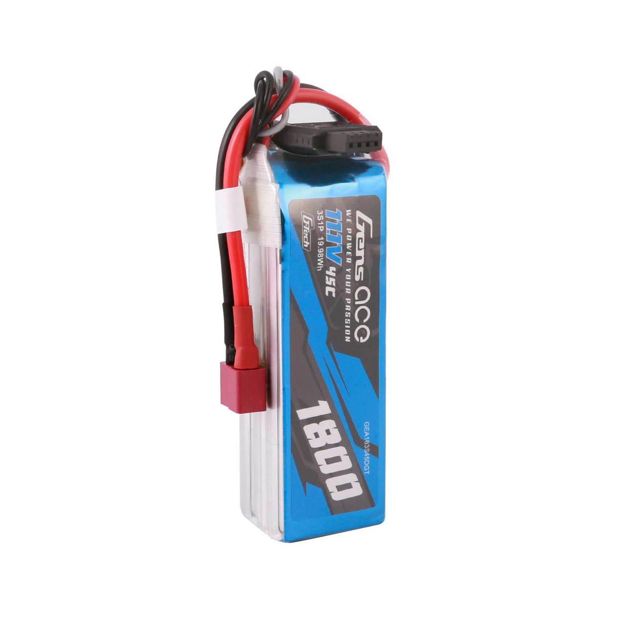 11.1V 1800mAh 3S 45C G-Tech Smart LiPo: Deans