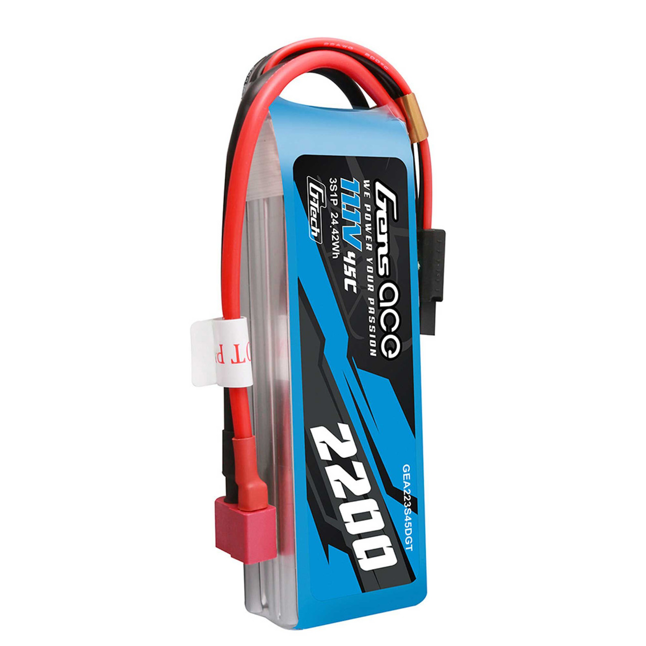 2200mAh 11.1V 45C 3S1P G-Tech Smart Lipo Battery Pack w/ Deans