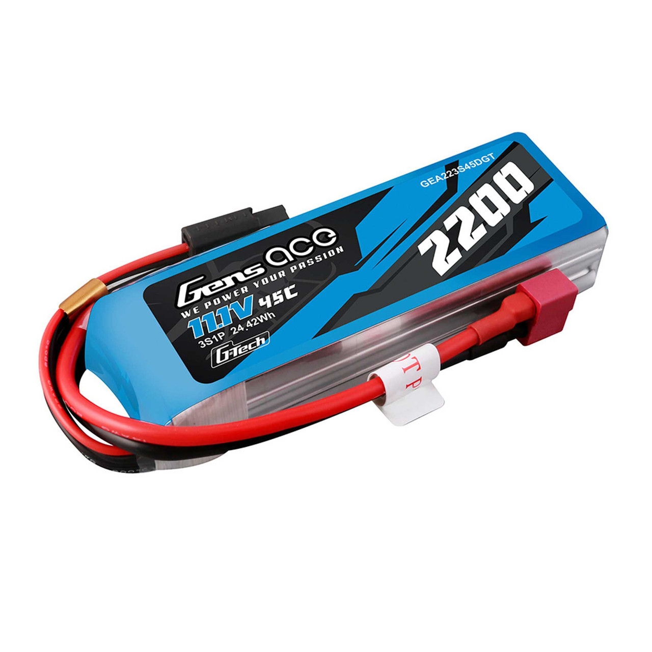 2200mAh 11.1V 45C 3S1P G-Tech Smart Lipo Battery Pack w/ Deans