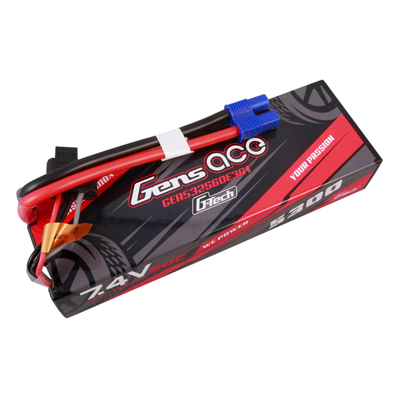 7.4V 5300mAh 2S 60C G-Tech Smart Lipo: EC3