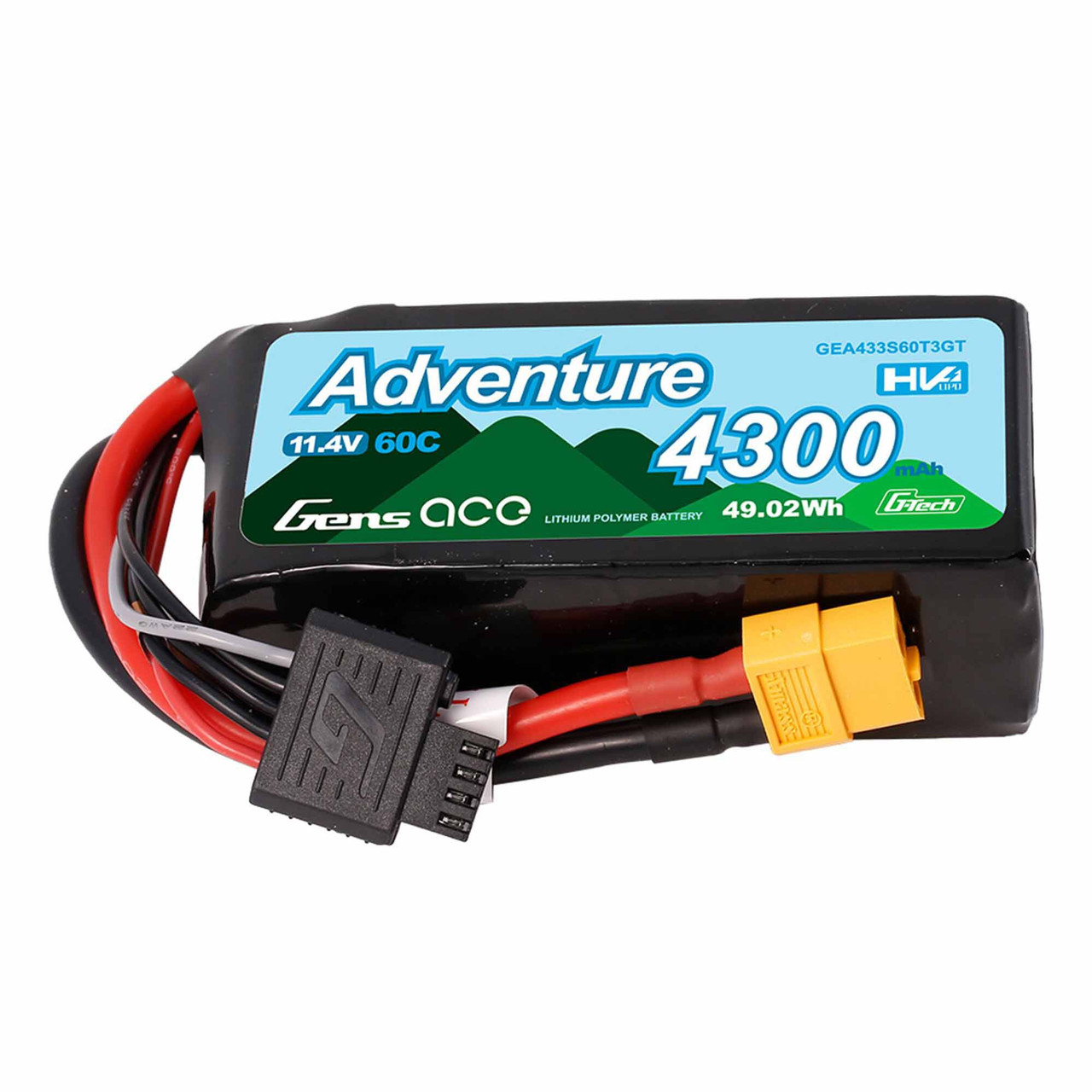 11.4V 4300mAh 3S 60C G-Tech Smart Lipo: Universal
