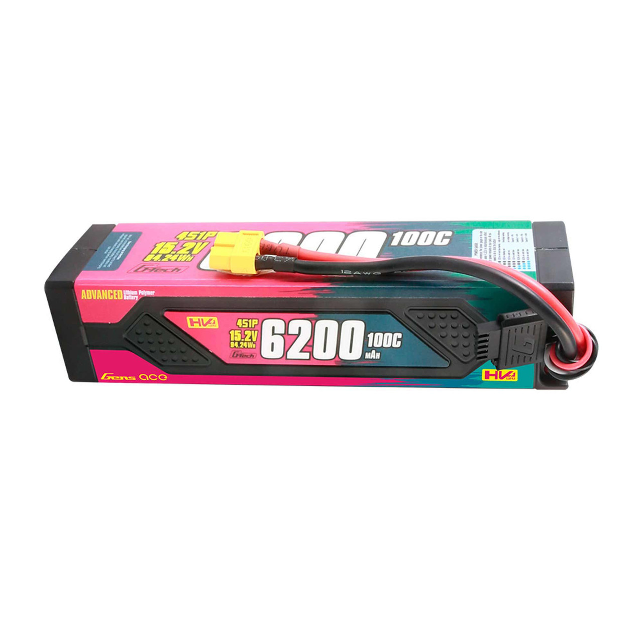 15.2V 6200mAh 4S 100C G-Tech Smart LiPo: XT60