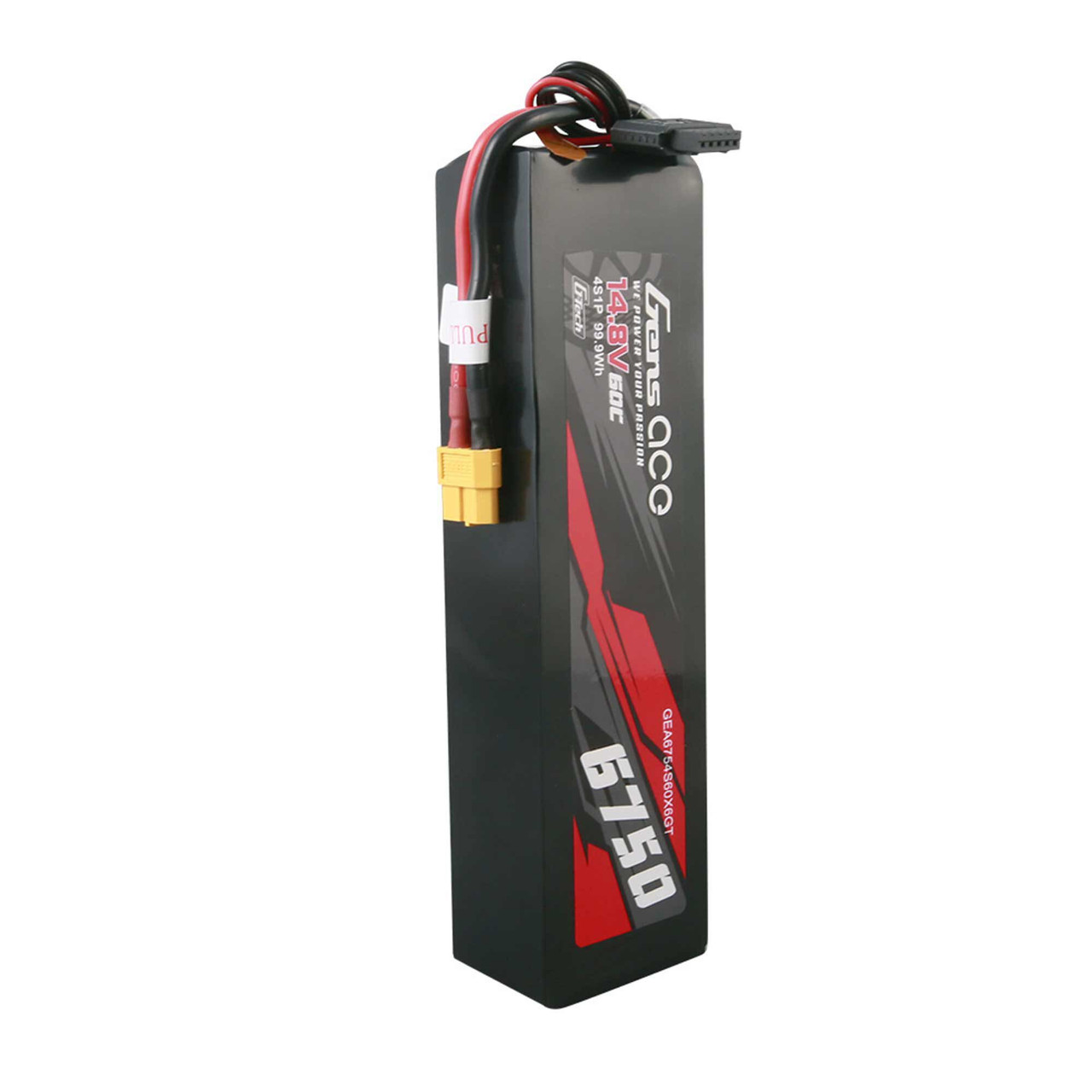 14.8V 6750mAh 4S 60C G-Tech Smart Lipo: XT60