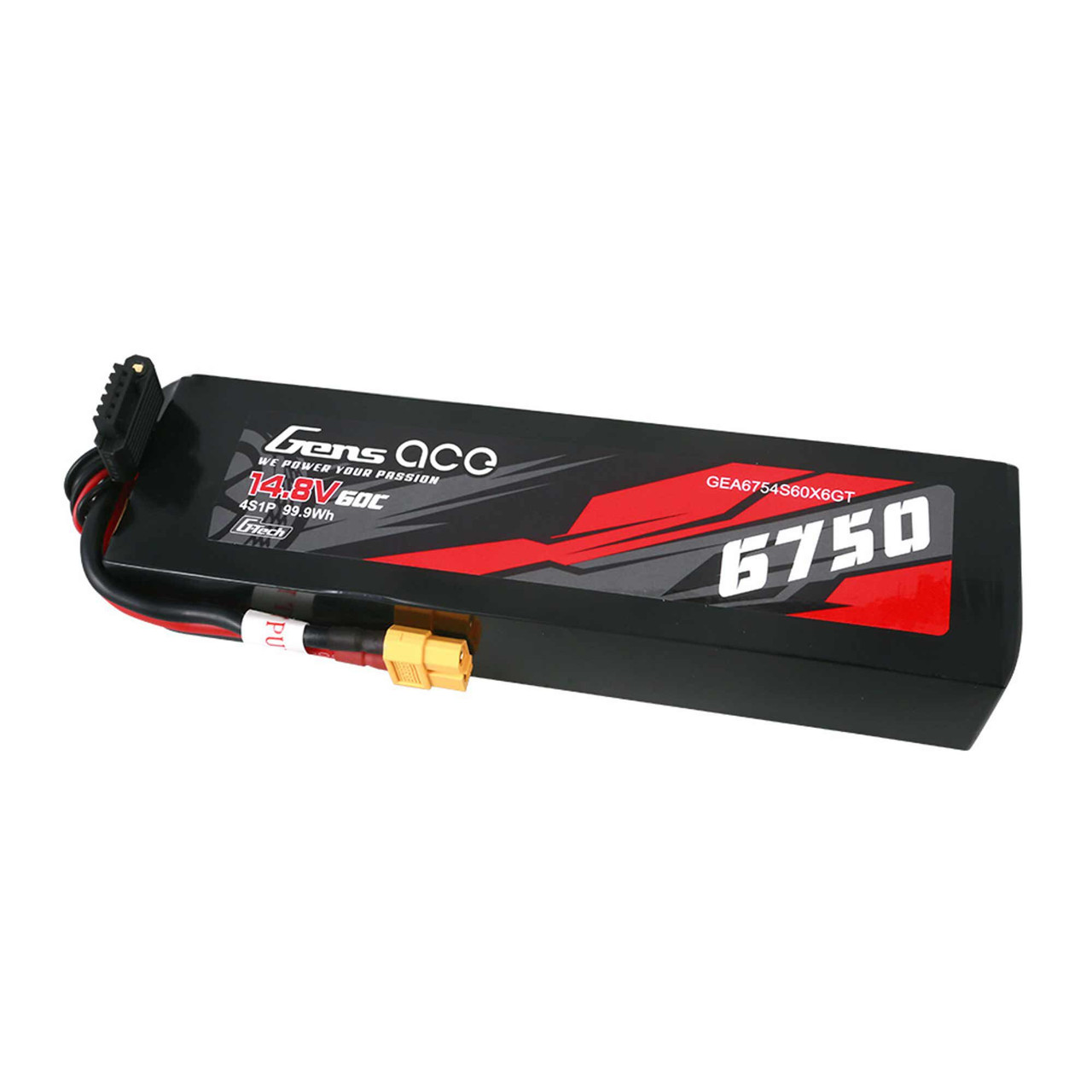 14.8V 6750mAh 4S 60C G-Tech Smart Lipo: XT60 GEA6754S60X6GT