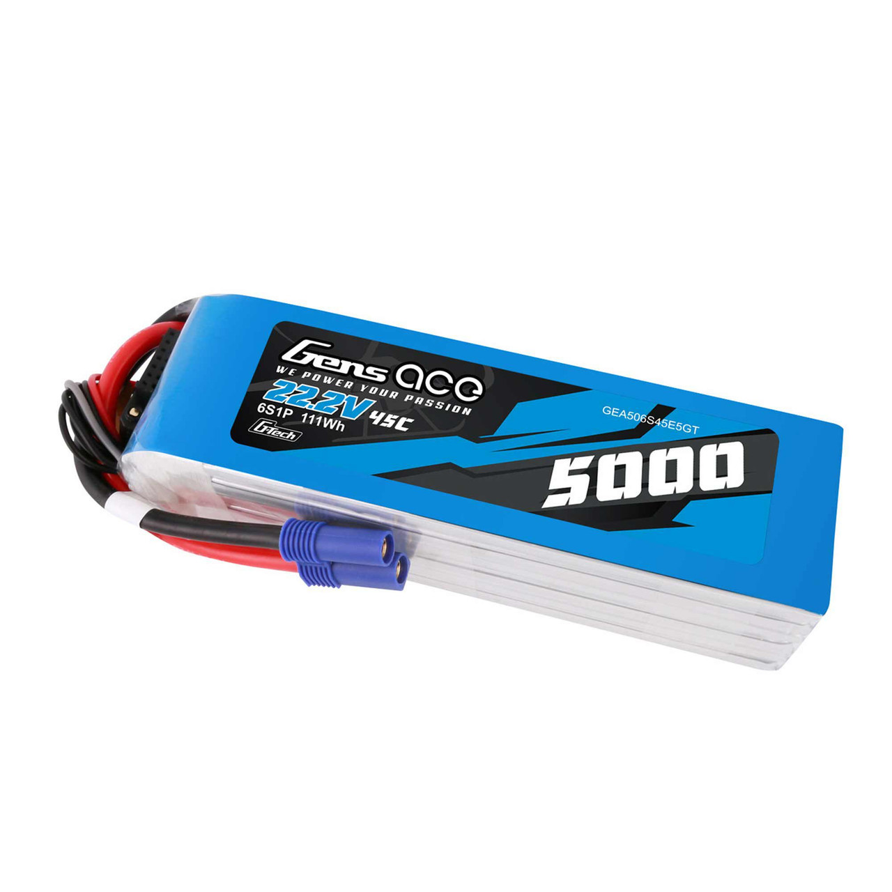 22.2V 5000mAh 6S 45C G-Tech Smart Lipo: EC5 GEA506S45E5GT