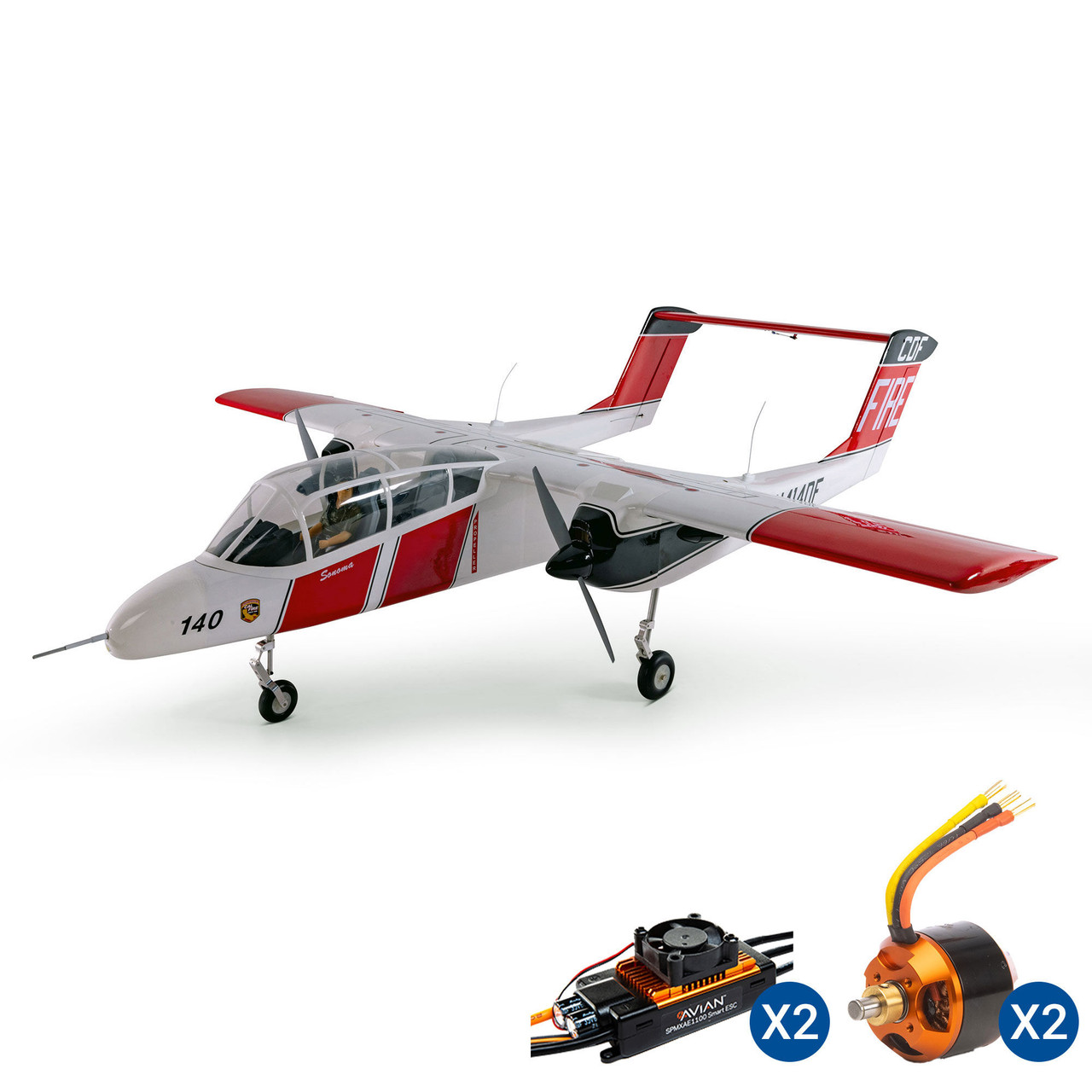 OV-10 Bronco 20cc ARF with Landing Gear Set, Motors and ESCs Combo