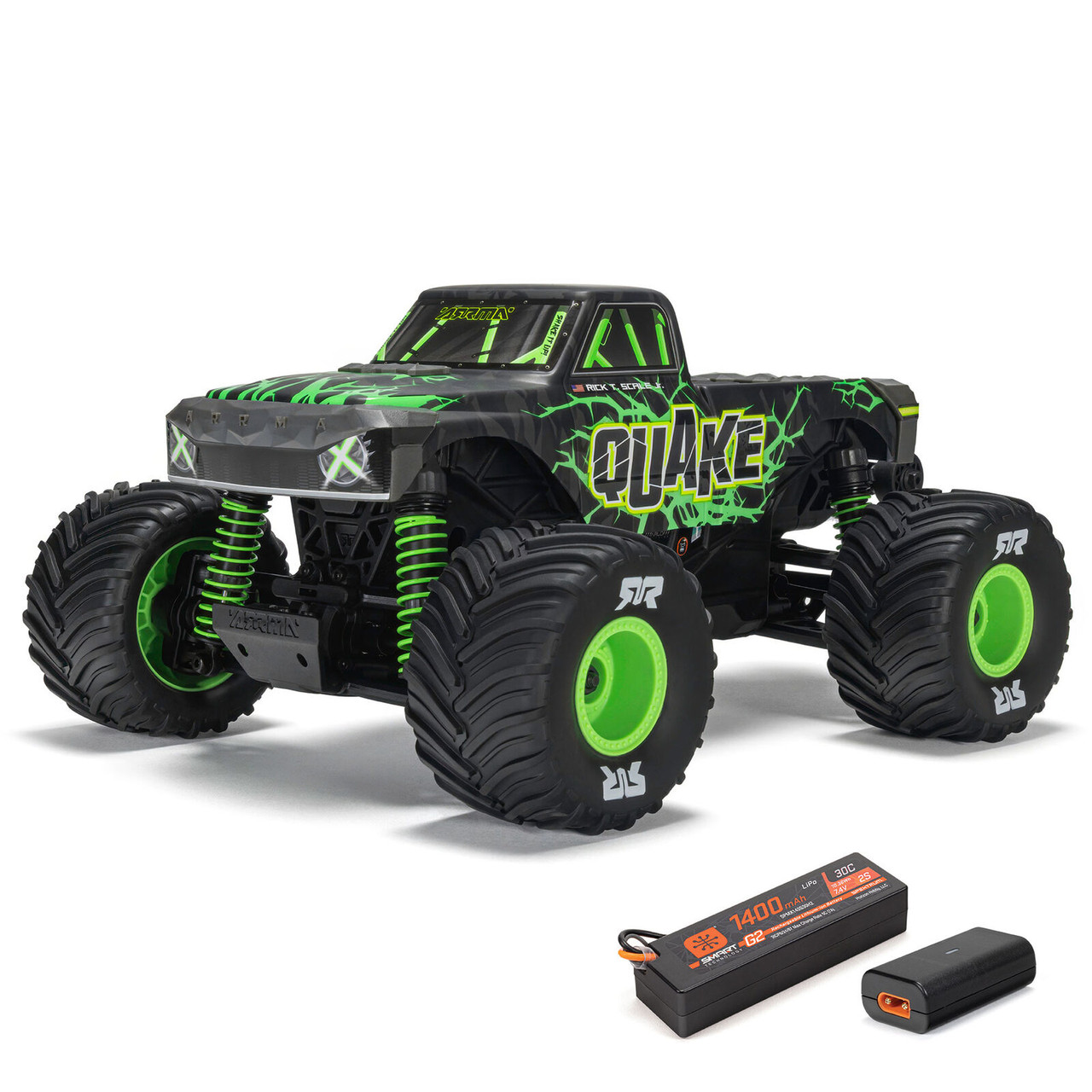 Arrma Arrma 1/16 QUAKE GROM 4X4 RTR Brushed Monster Truck (Battery & Charger Included), Green ARA2137T2
