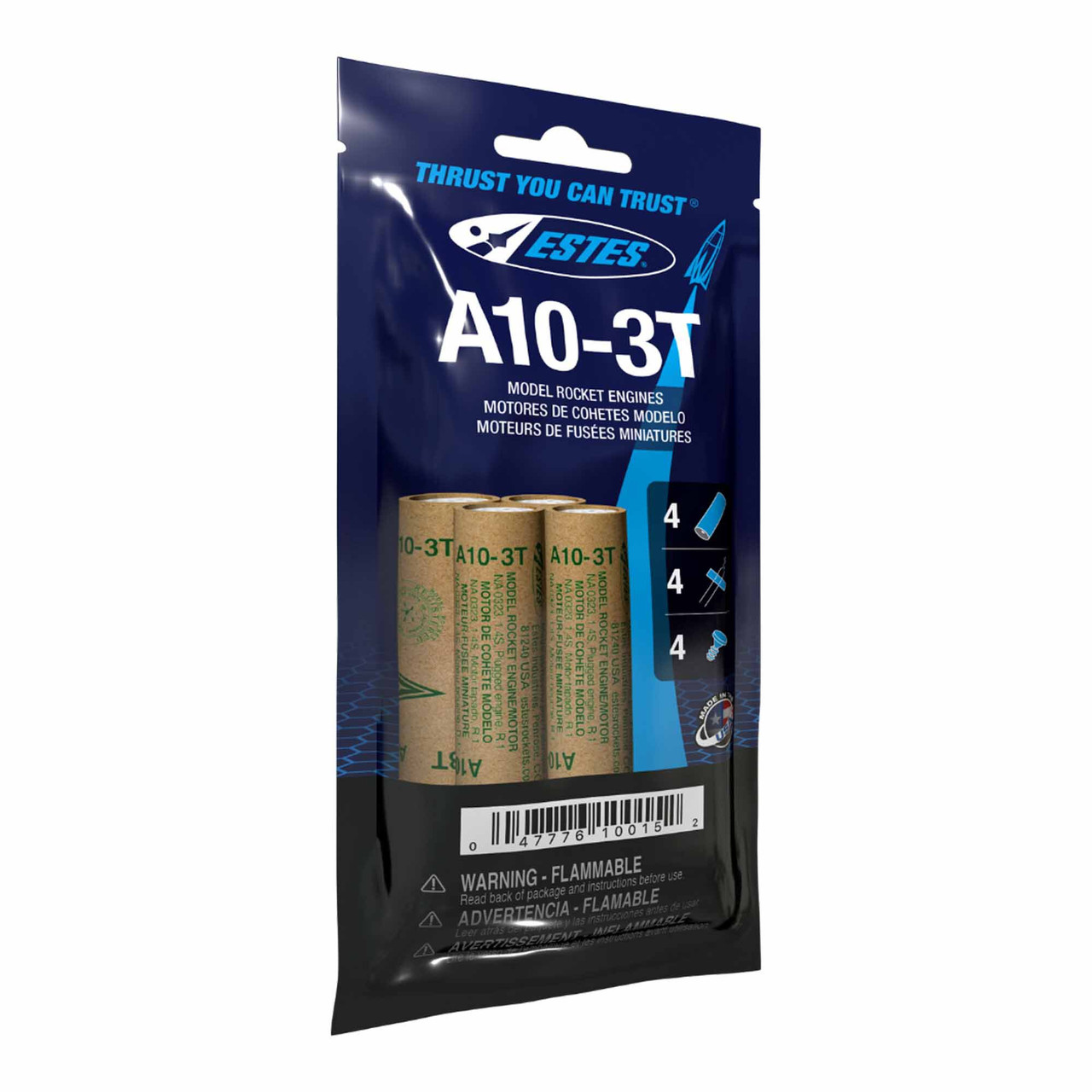 A10-3T Model Rocket Engines (4pk)