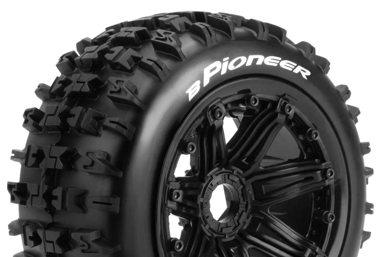 Louise R/C Louise R/C - B-Pioneer 1/5 Off Road Buggy Tires, 24mm Hex, Mounted on Bl LOULT3243B